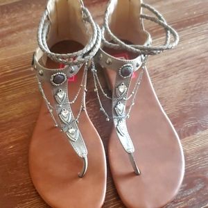 Jeweled ankle wrapped sandals very pretty